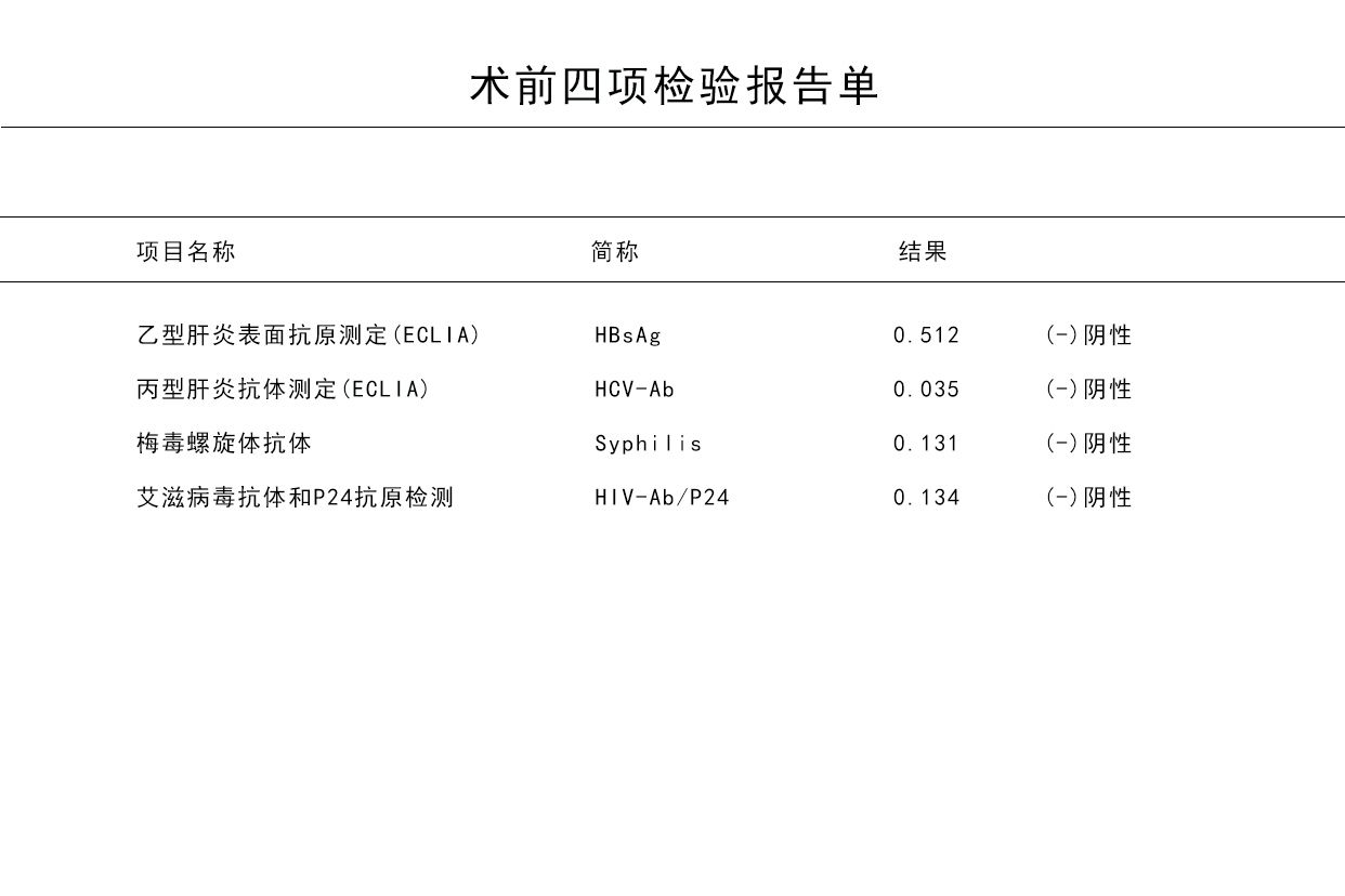 术前四项正常结果图（术前四项结果怎么看）