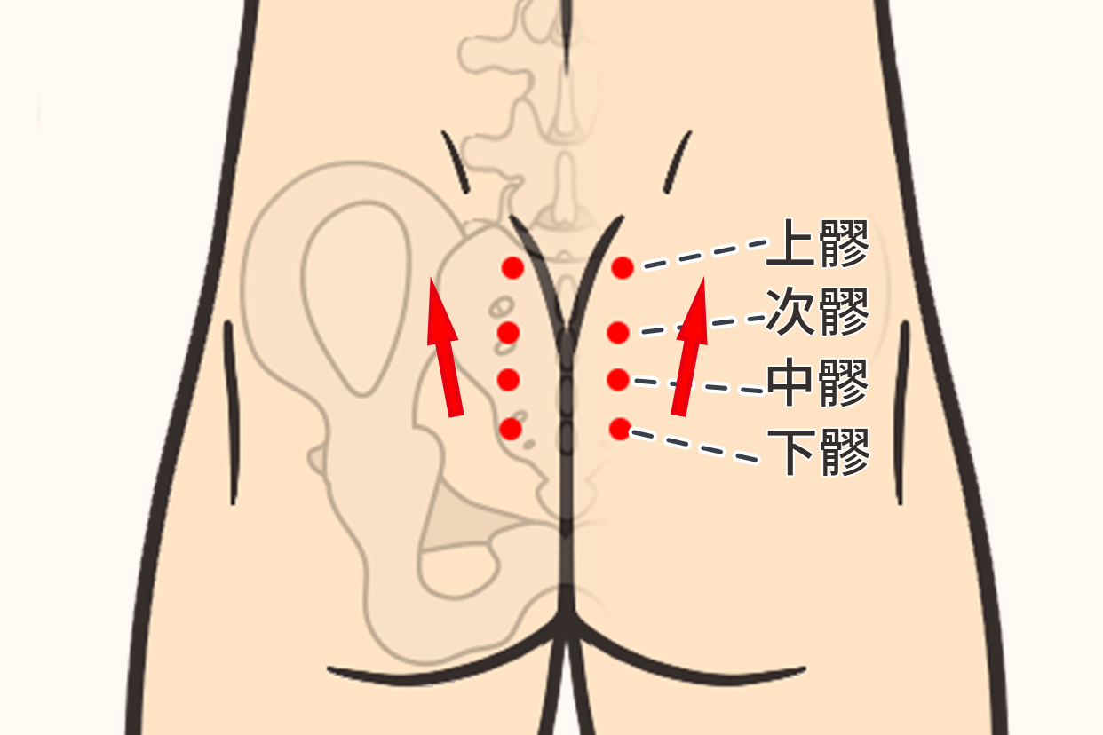 八髎刮痧的方法图解