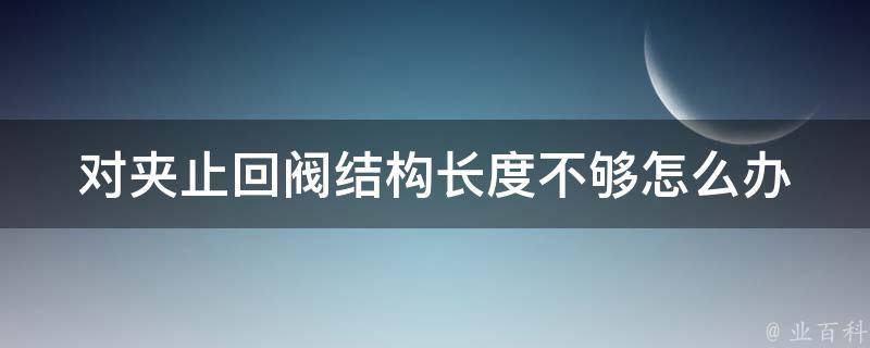 对夹止回阀结构长度不够怎么办 对夹止回阀规格型号