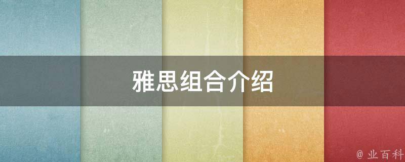 雅思组合介绍 雅思组合排名